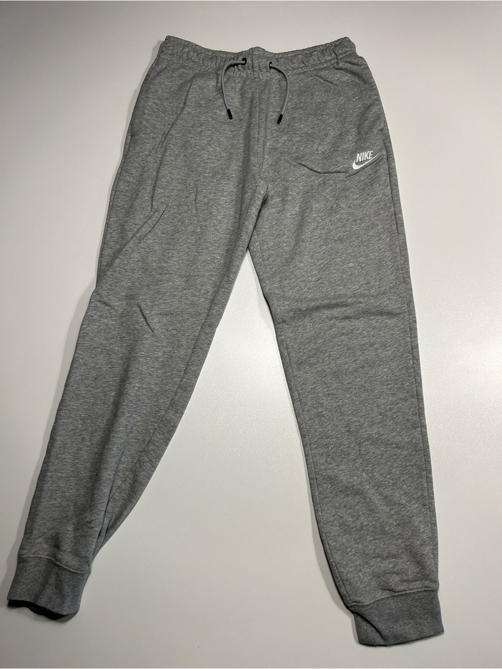 Nike Sportswear Club Fleece Heather Grey Cuff Joggers Track Sweatpants